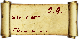 Odler Godó névjegykártya